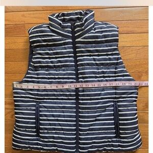 LOFT Striped Puffer Vest xl